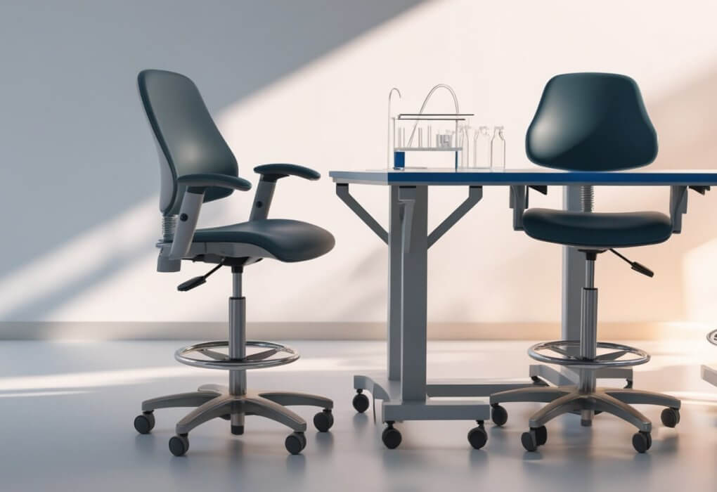 Lab Chair and Stools 01