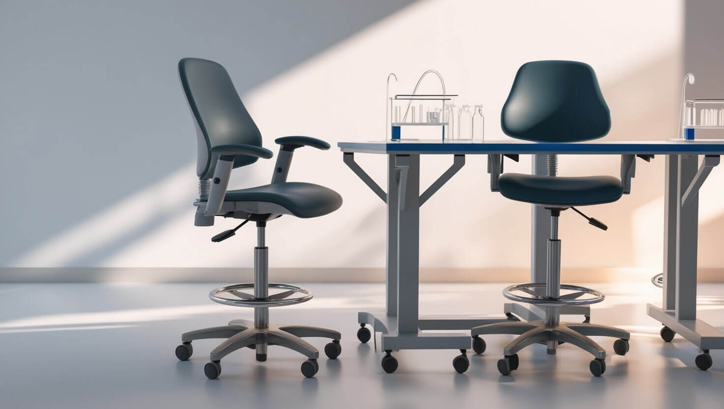 Lab Chair and Stools 01
