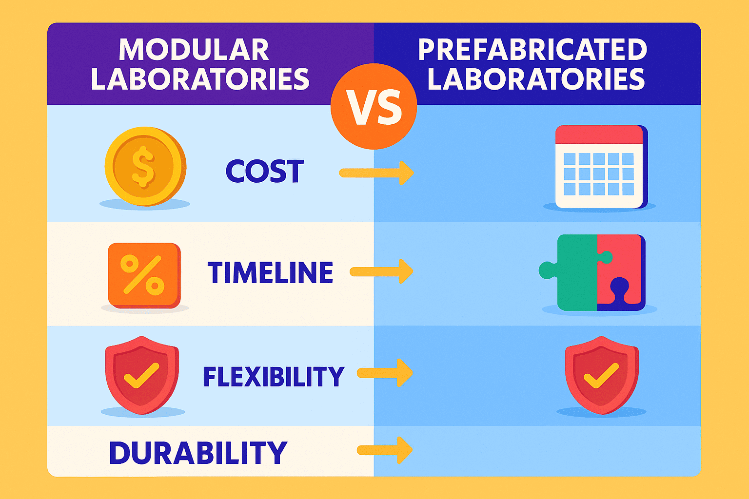 comparison modular vs prefabricated laboratories